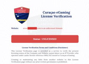 curaçao egaming license validation|Curaçao Gamings License Validation.